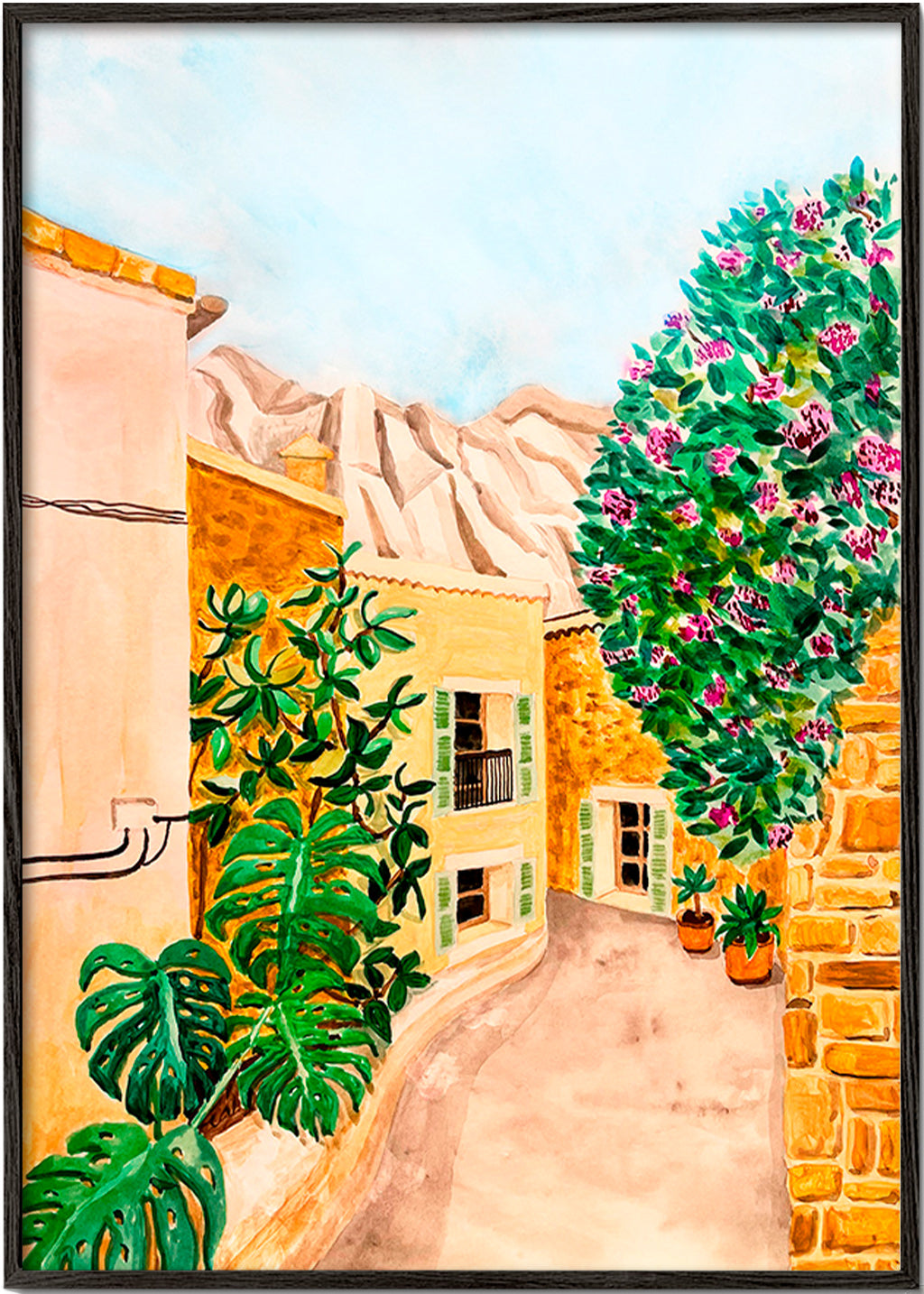Arte paesaggistica: vicolo mediterraneo