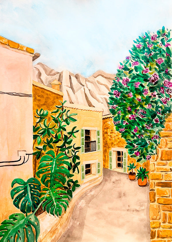 Arte paesaggistica: vicolo mediterraneo