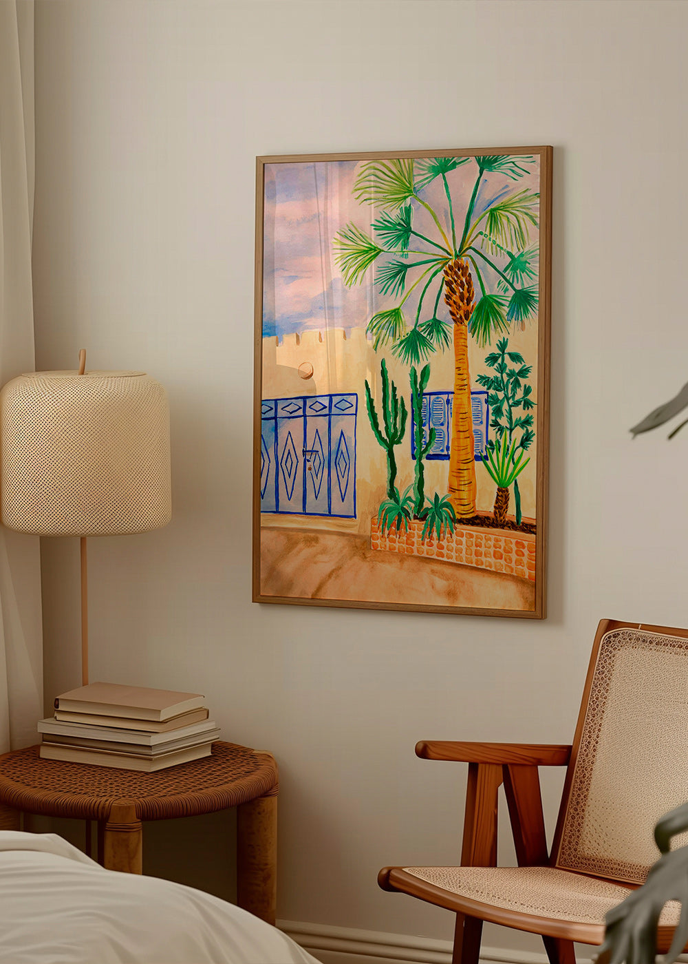 Arte da città: strada marocchina con palma