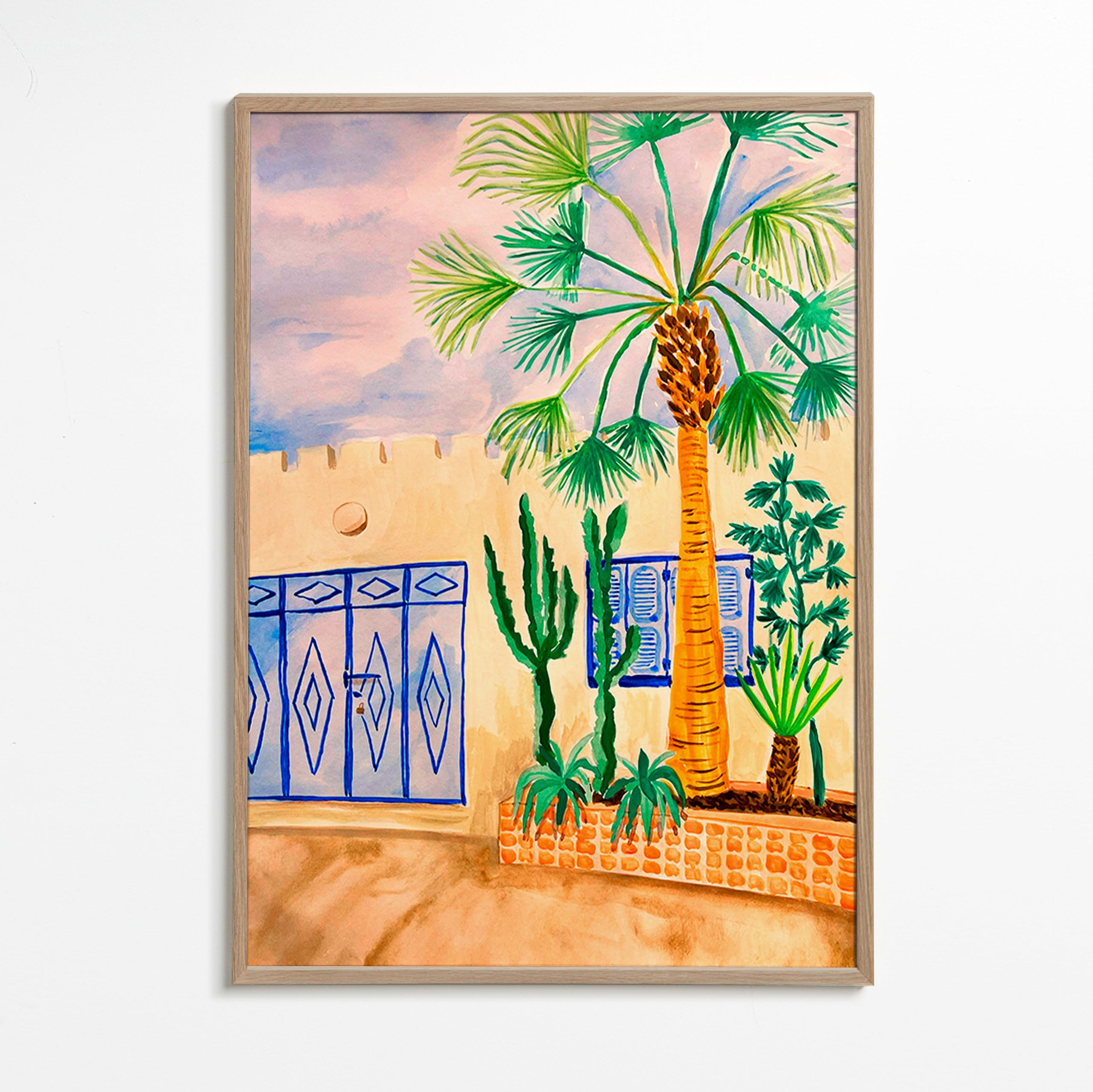 Arte da città: strada marocchina con palma