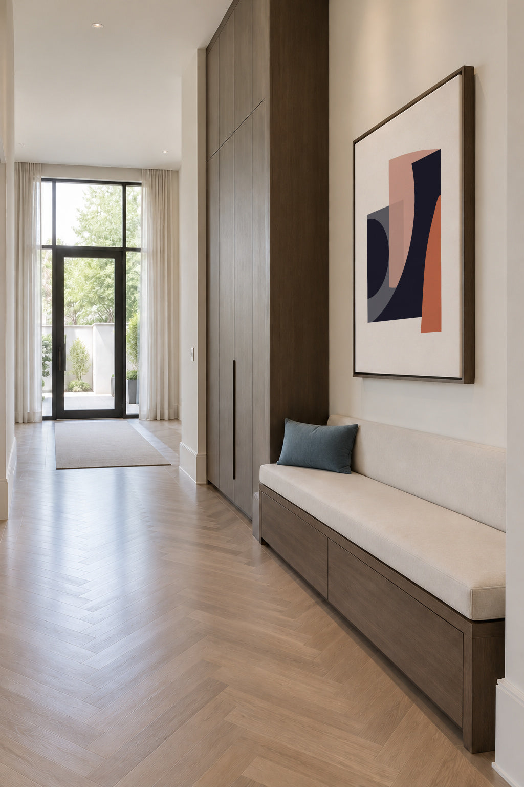 Abstract II - Framed canvas in an interior