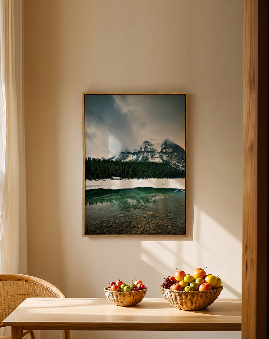 The Boathouse - Framed canvas in an interior