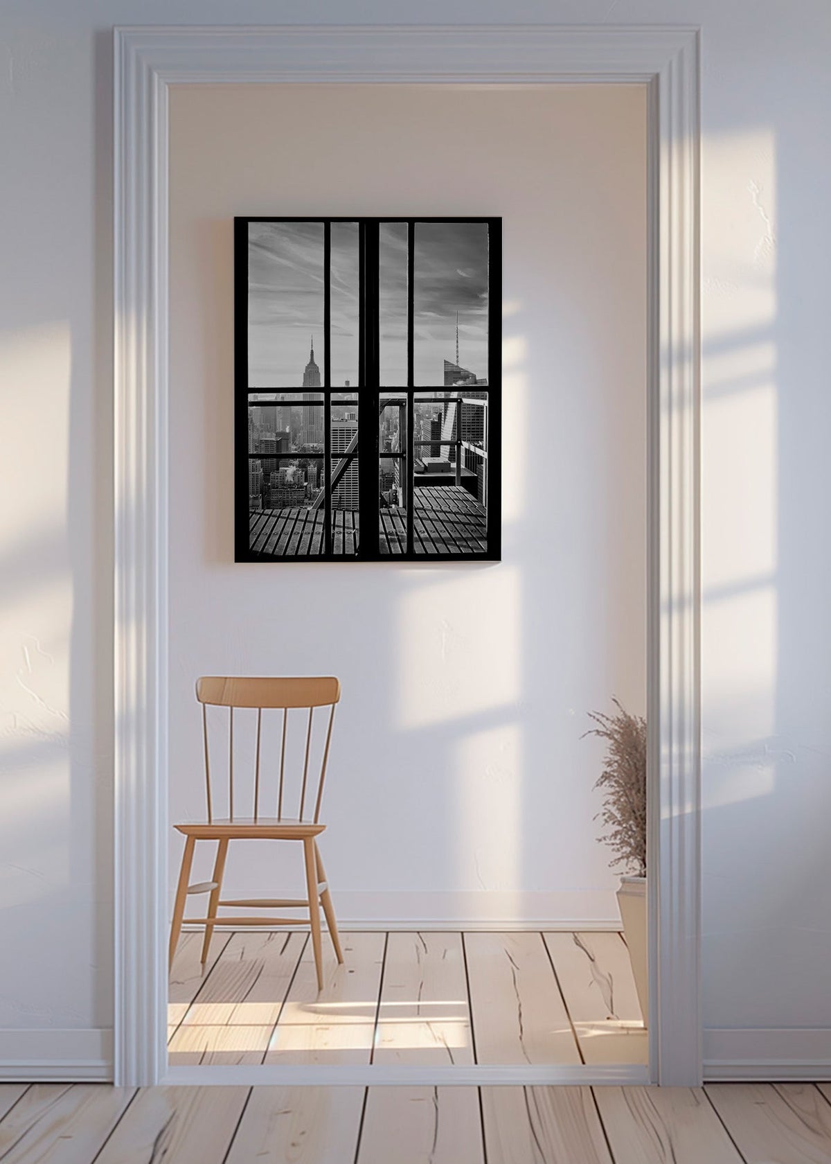 Quadro città vista dalla finestra – Canvas