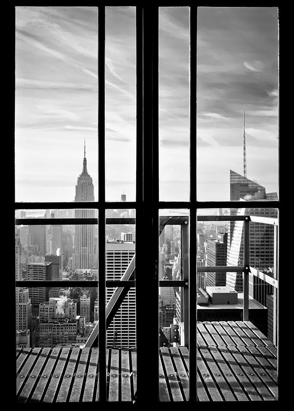 Quadro città vista dalla finestra
