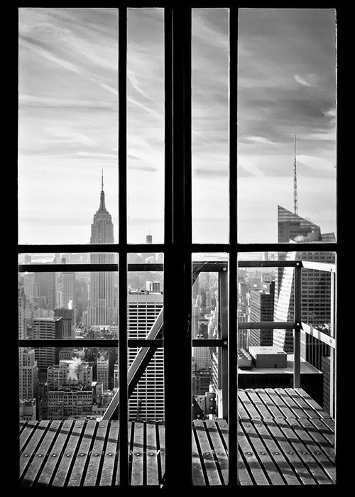 Quadro città vista dalla finestra