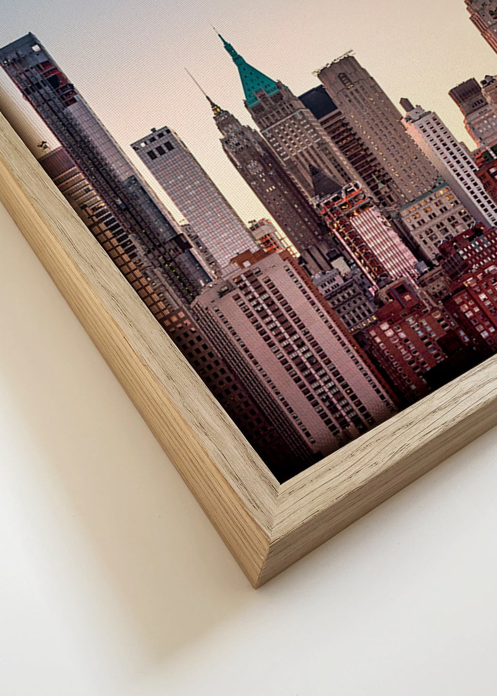 Poster città con skyline al crepuscolo – Canvas detail