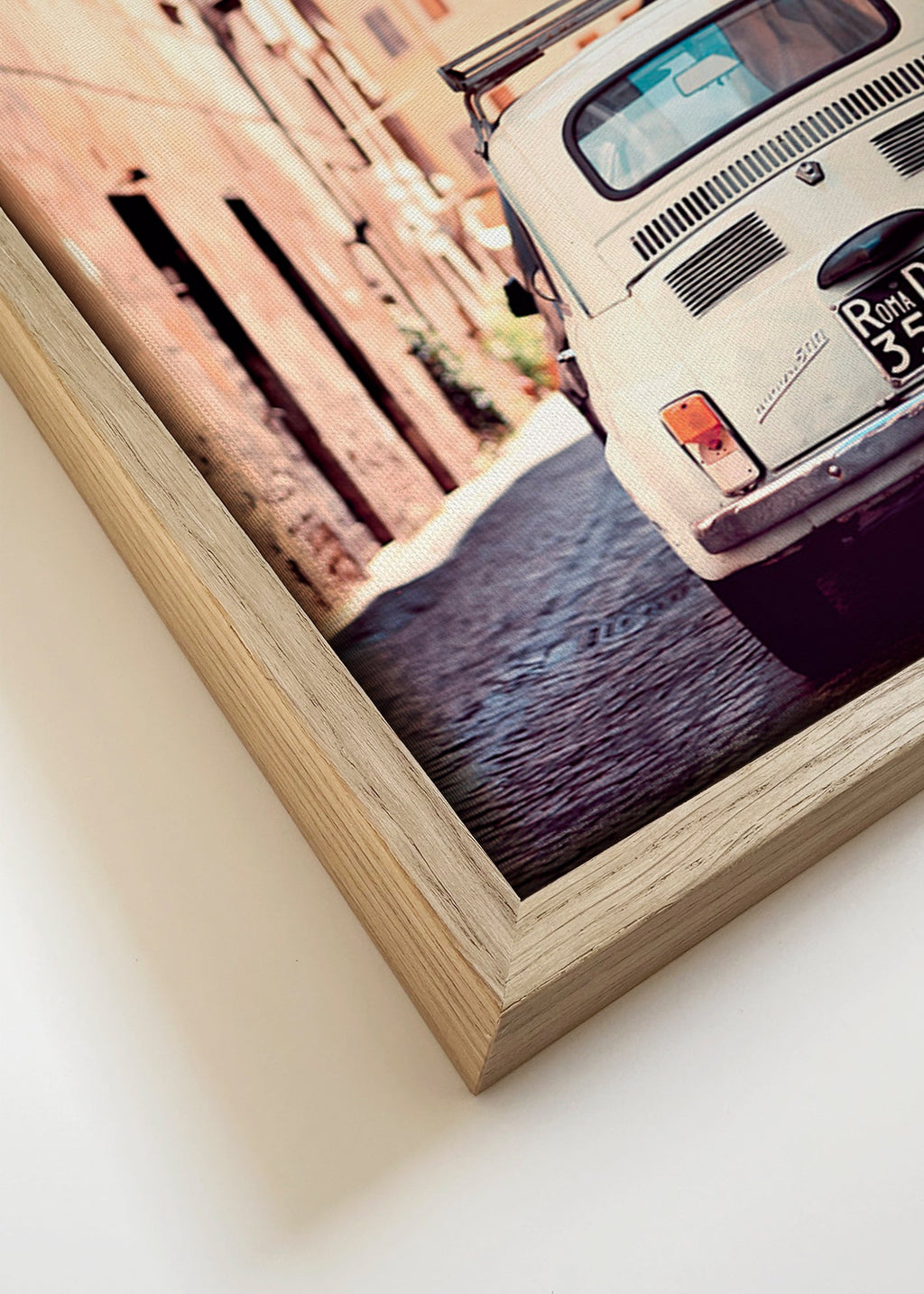 Arte da cucina in viaggio: auto d'epoca in via romana – Canvas detail