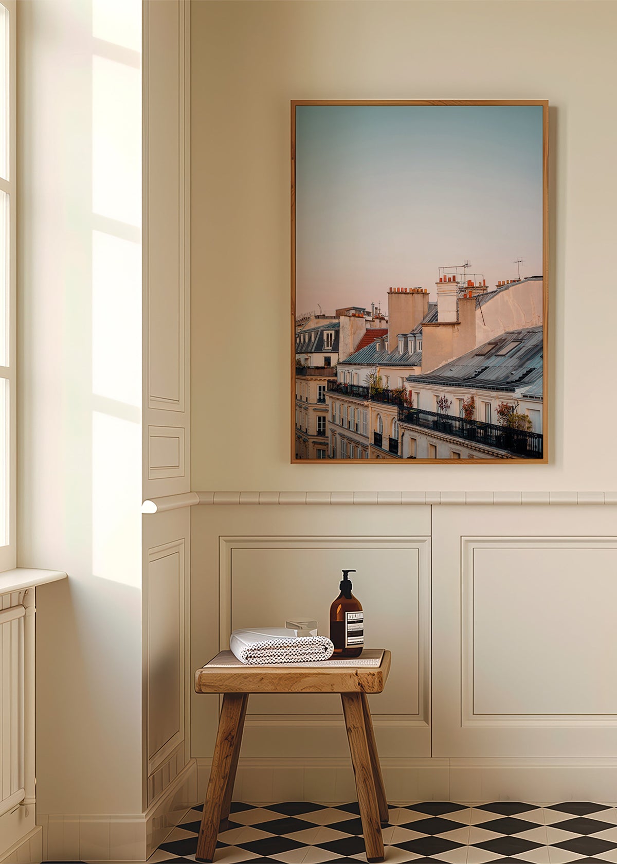Quadro città con tetti all'alba – Product1