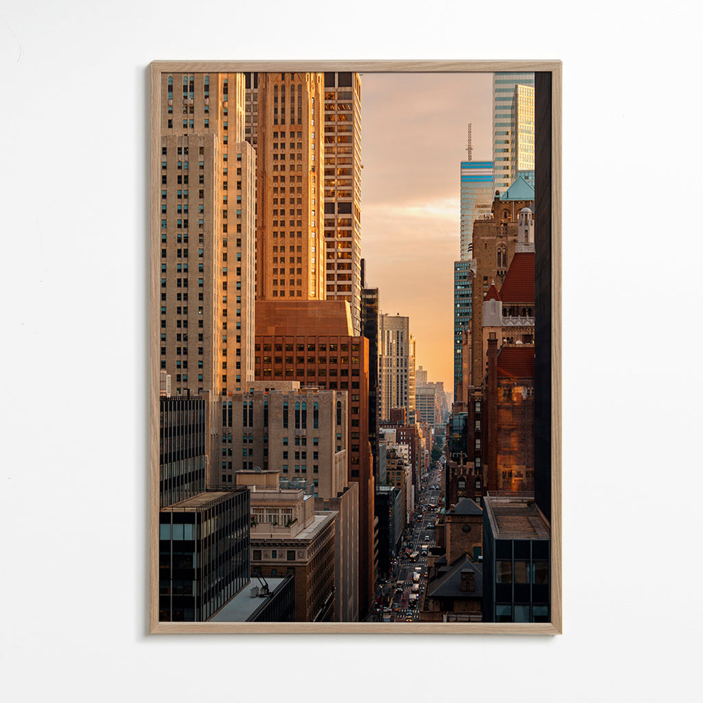 Paesaggio urbano all'alba – Oak Frame