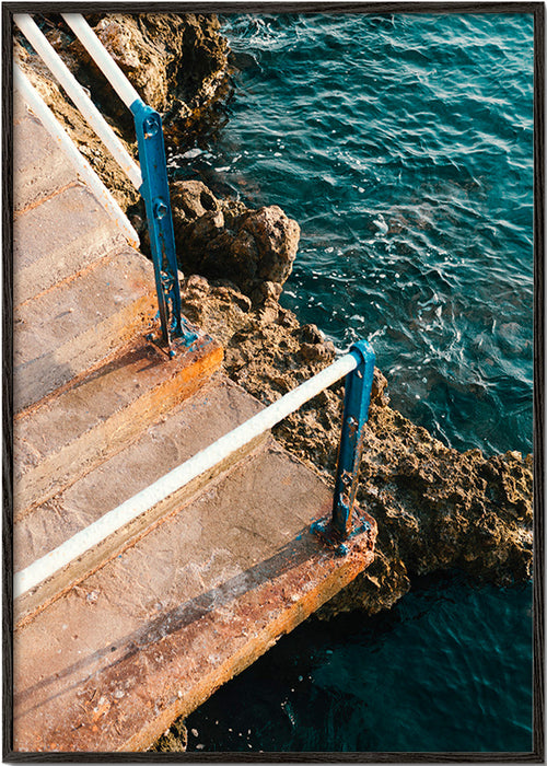 Arte paesaggistica: scala sul mare – Black Frame
