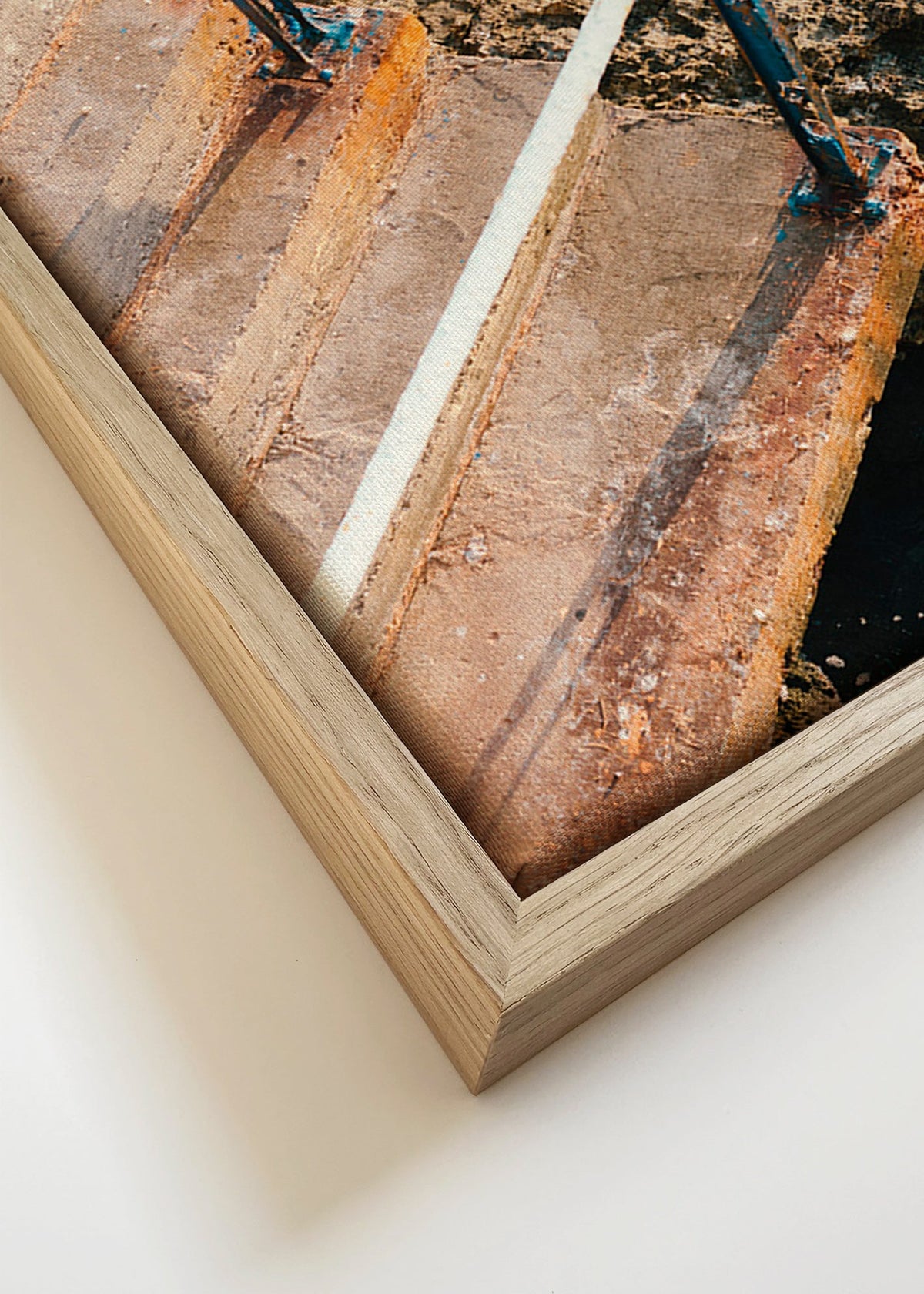 Arte paesaggistica: scala sul mare – Canvas detail