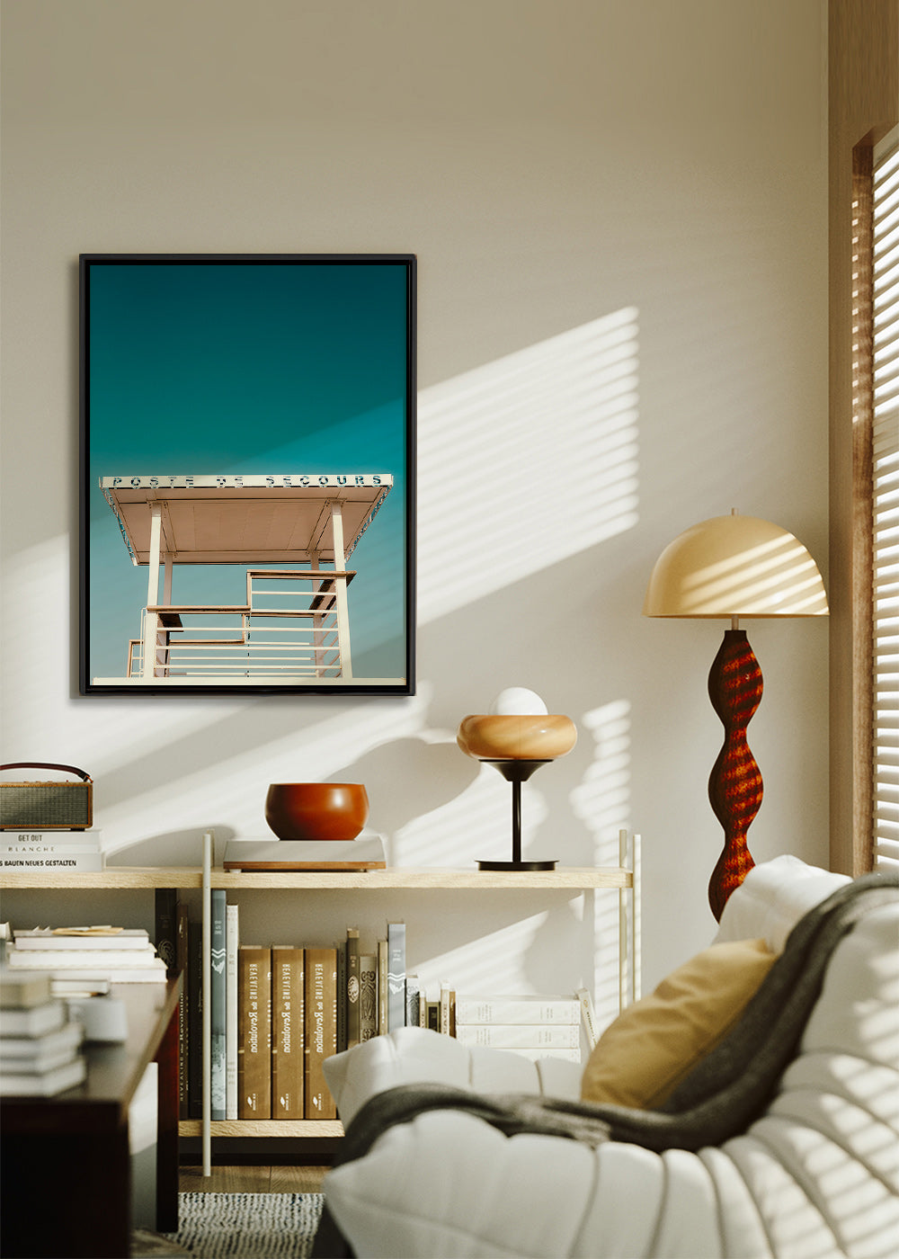 Fotografia torre di salvataggio e cielo – Canvas1