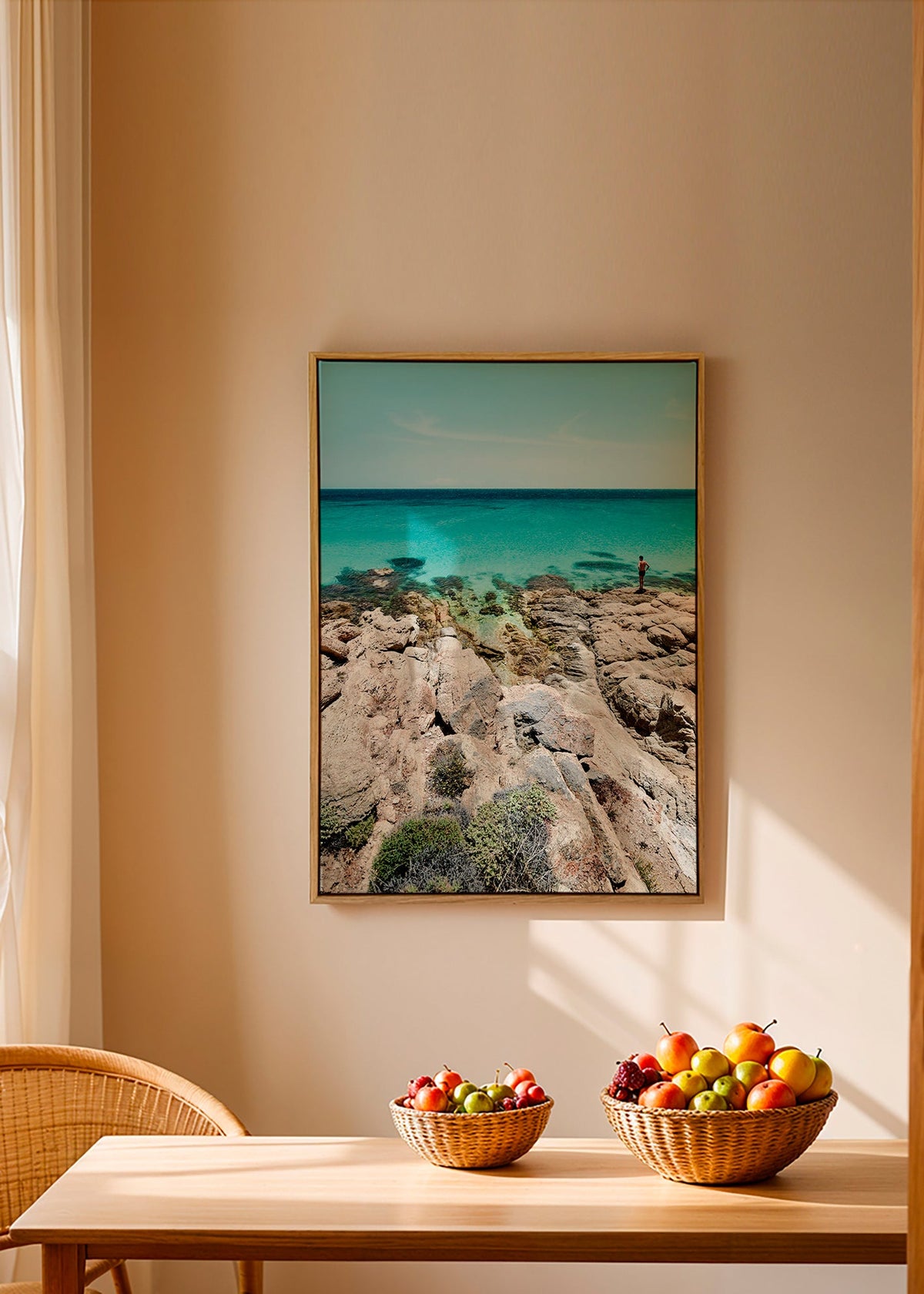 Arte paesaggistica: costa rocciosa e mare turchese – Canvas2