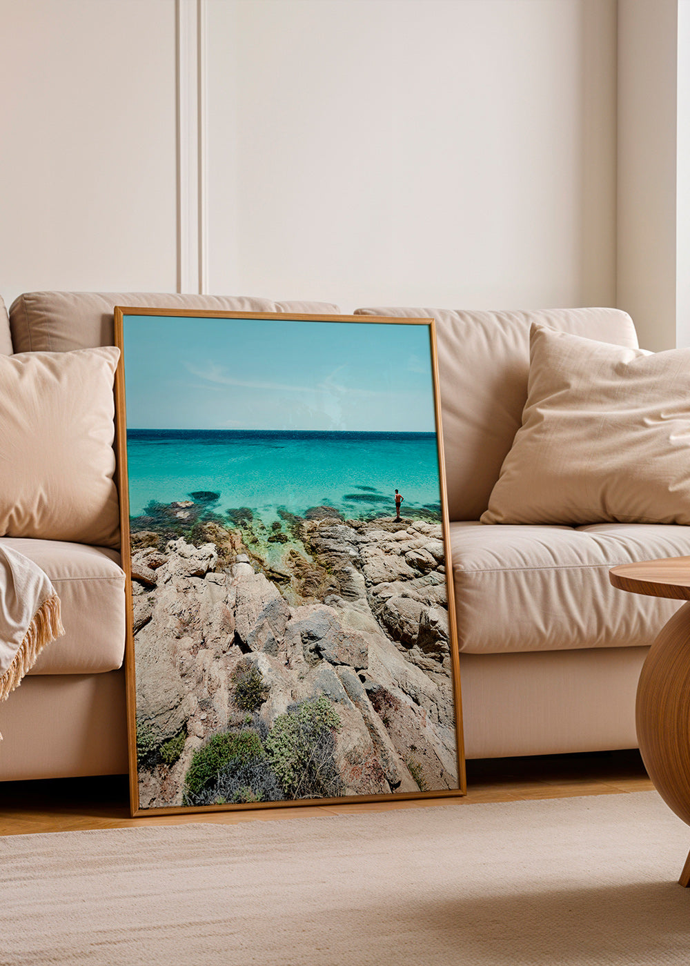 Arte paesaggistica: costa rocciosa e mare turchese – Product1