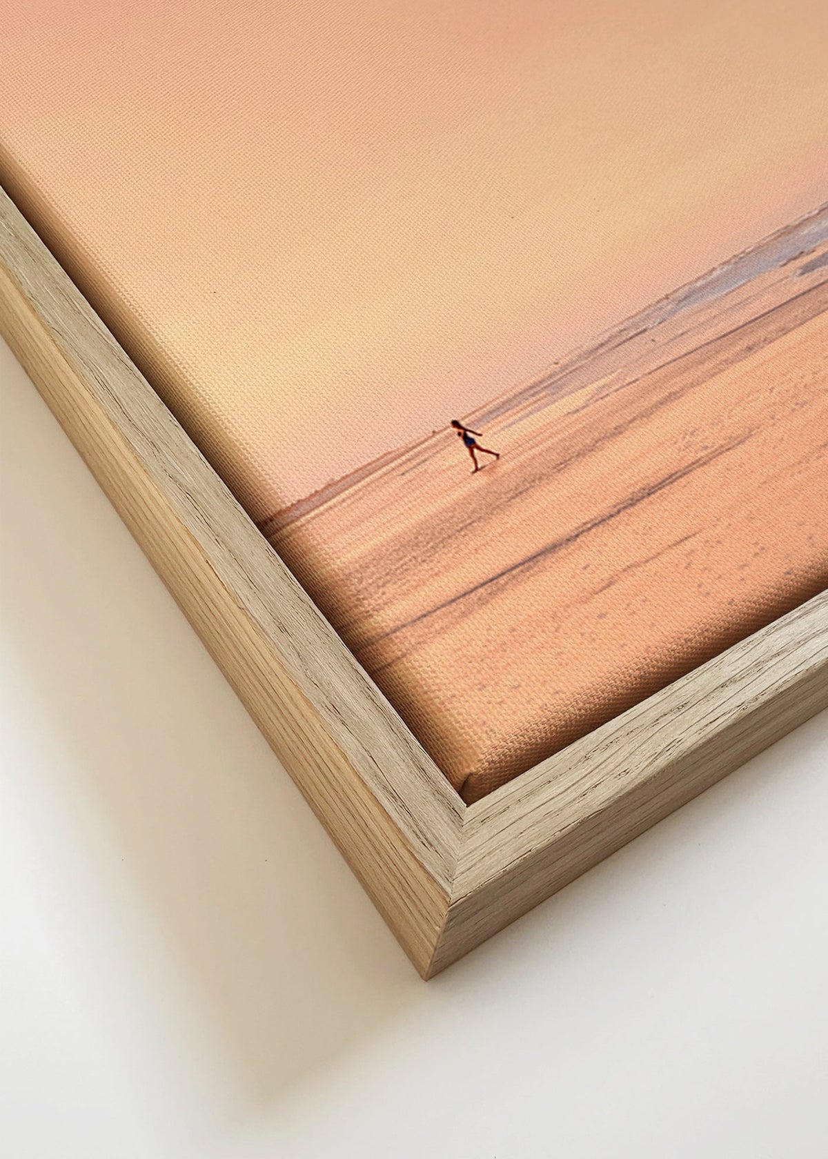 Arte paesaggistica: spiaggia all'alba in toni pastello – Canvas detail