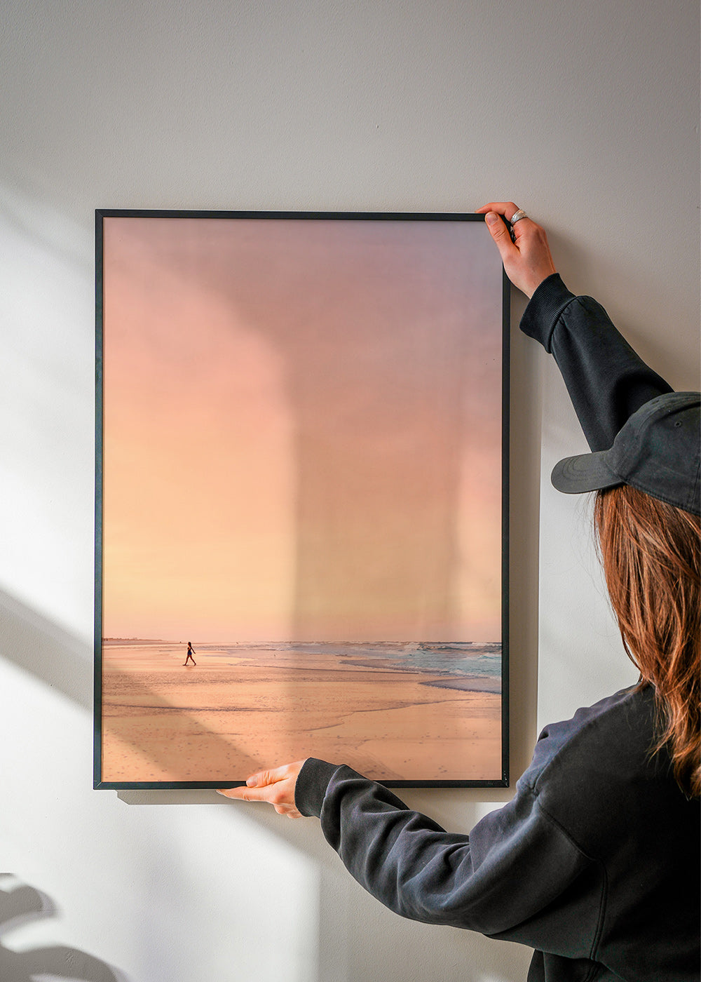 Arte paesaggistica: spiaggia all'alba in toni pastello – Product2