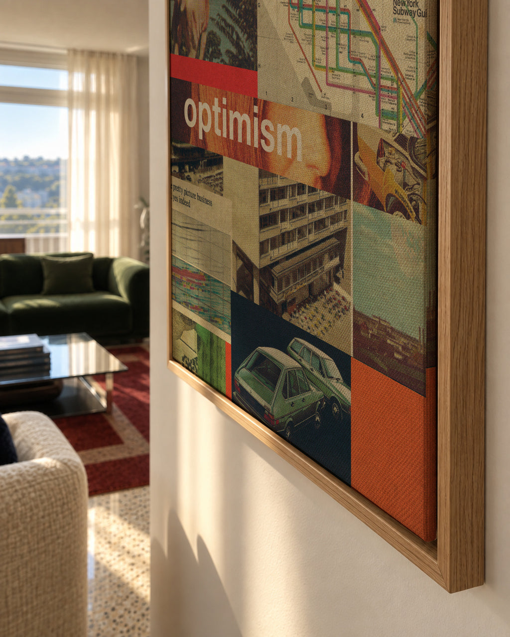 Optimism - Framed canvas detail