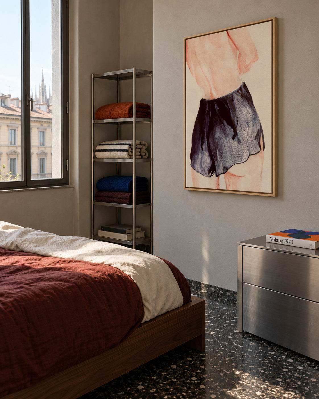 The Turn - Framed canvas in an interior