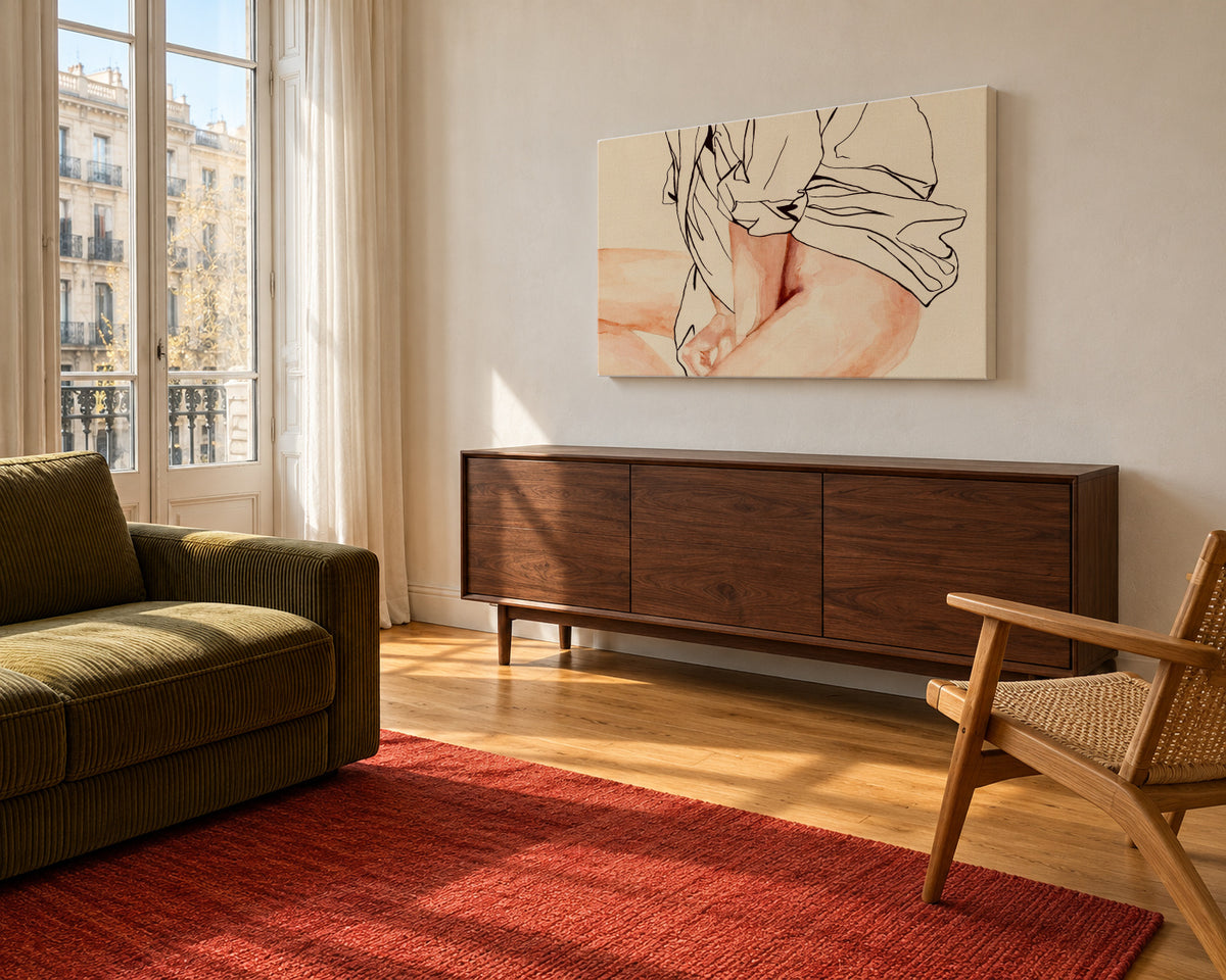Shame - Unframed canvas in an interior