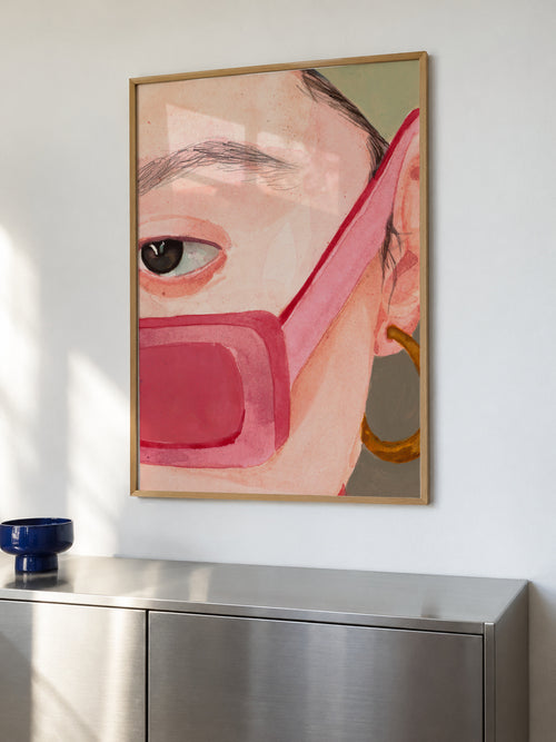 Hidden-smiles - Framed poster in an interior