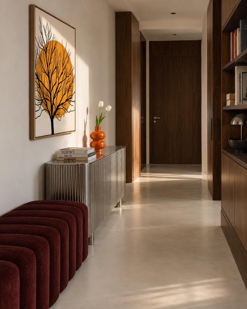 Hiding Sun - Framed canvas in an interior