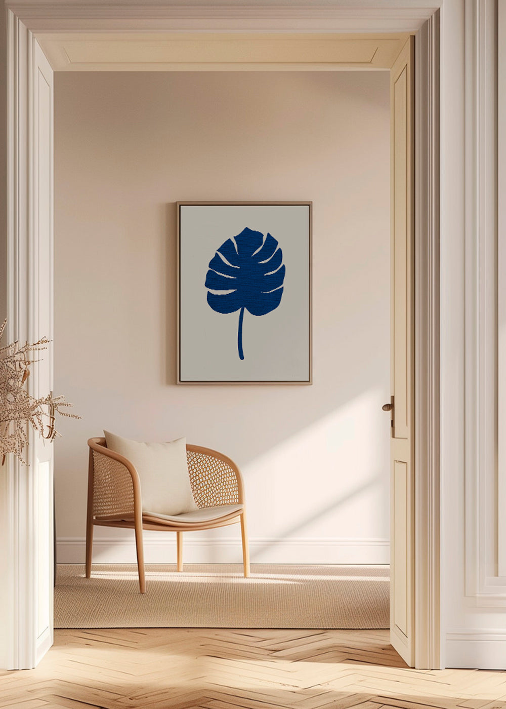Monstera Canvas Blue - 1x Studio