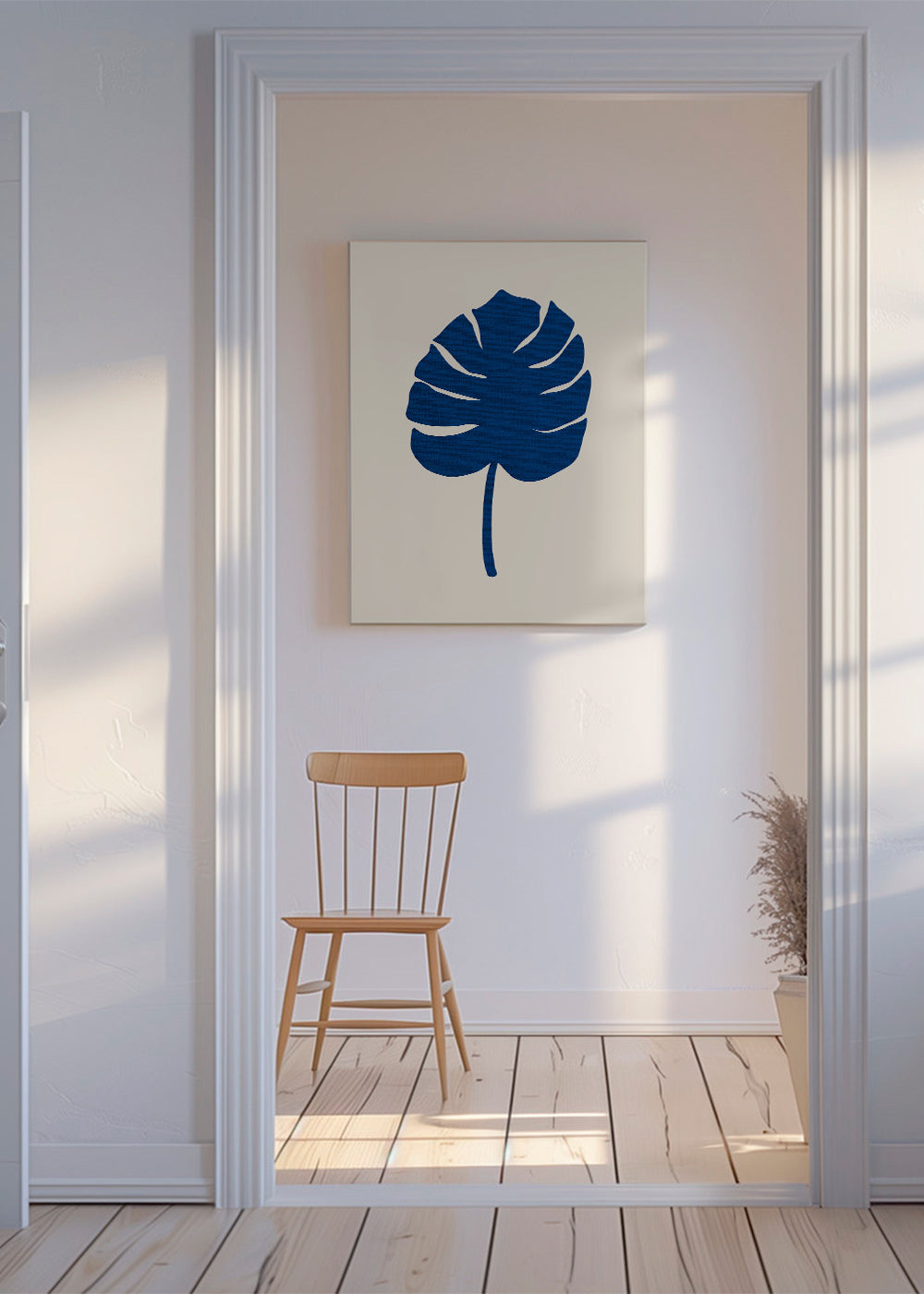 Monstera Canvas Blue - 1x Studio
