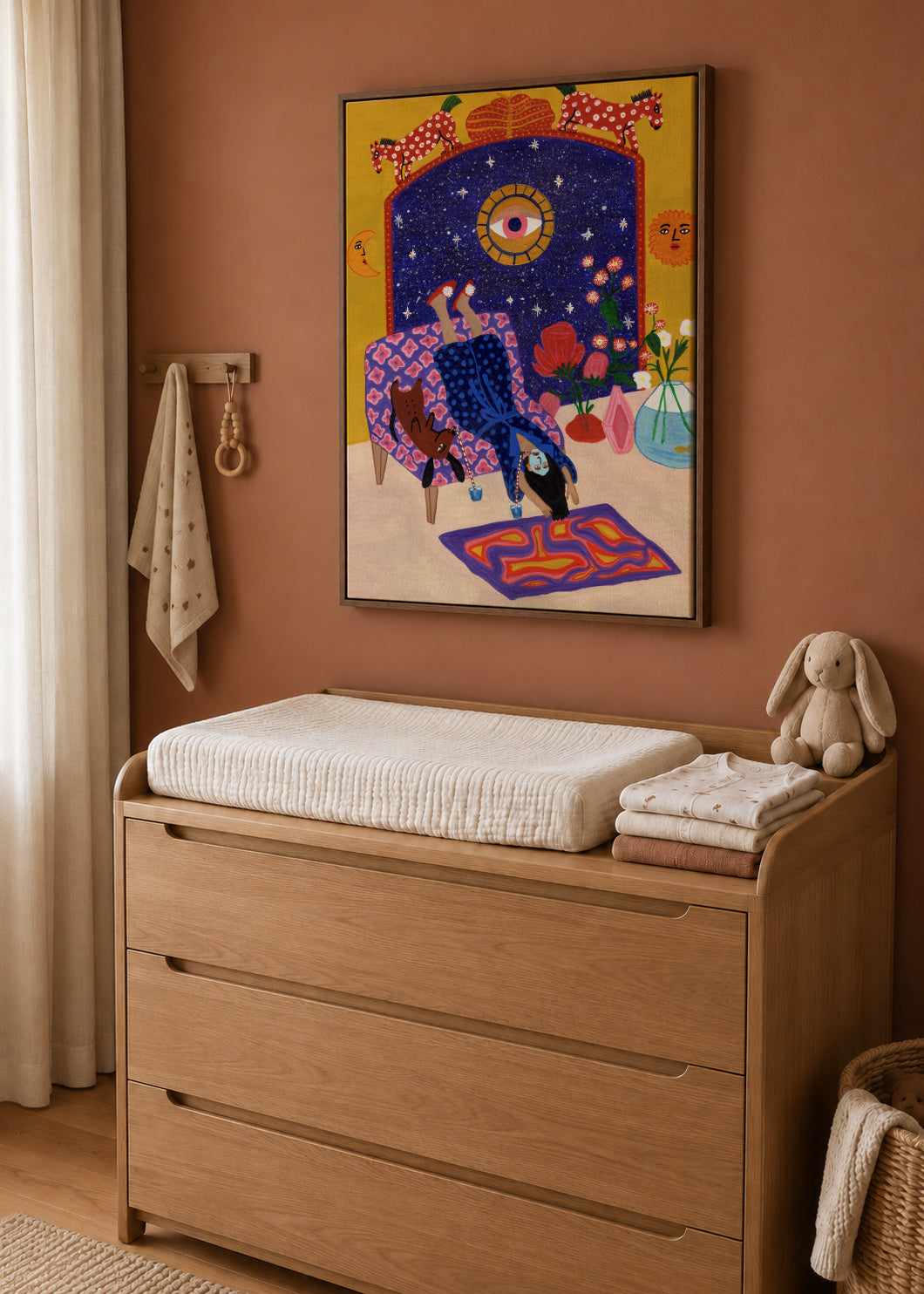 Day off from office - Framed canvas in an interior