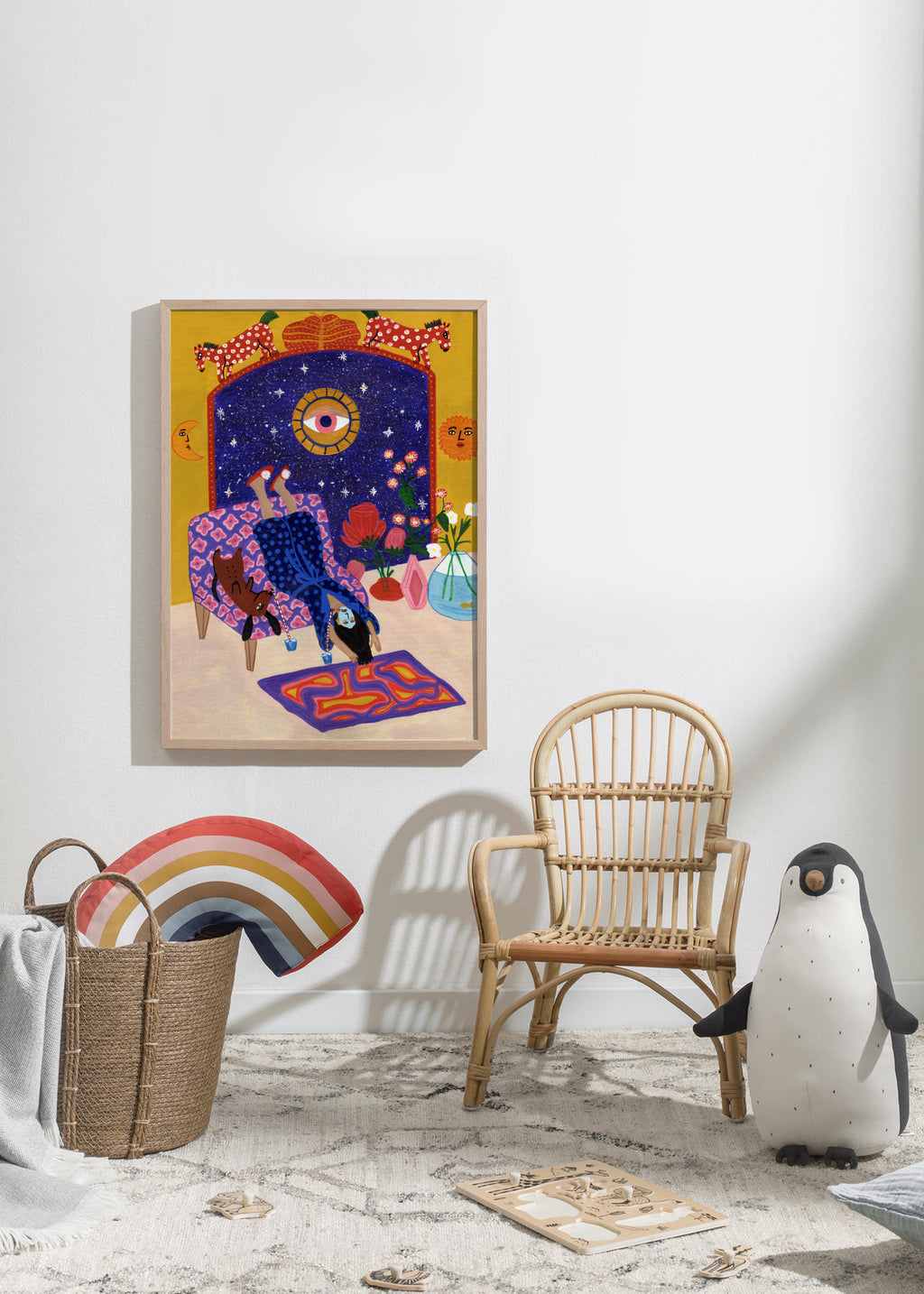 Day off from office - Framed poster in an interior