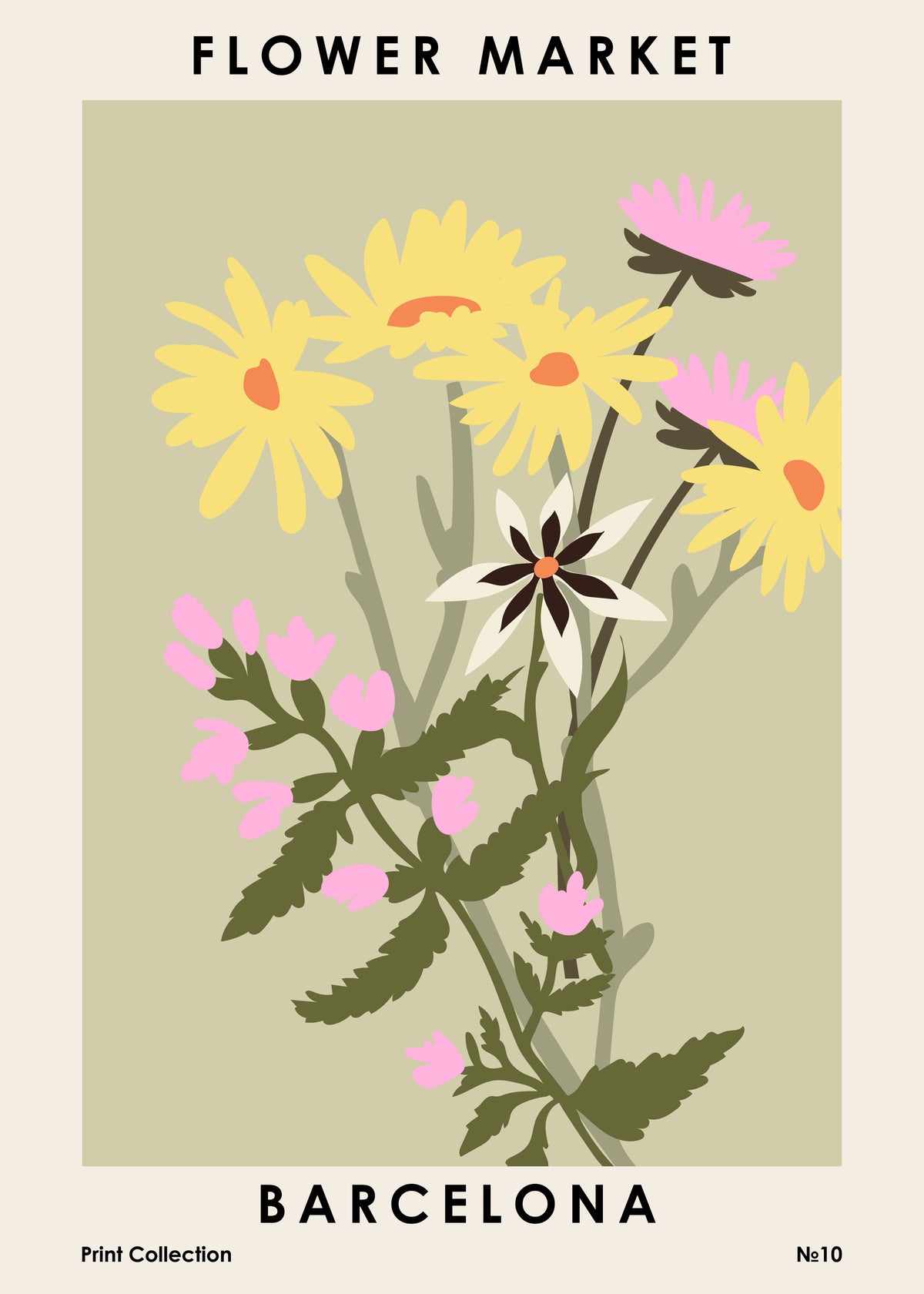Flower Market Barcelona - Unframed art print