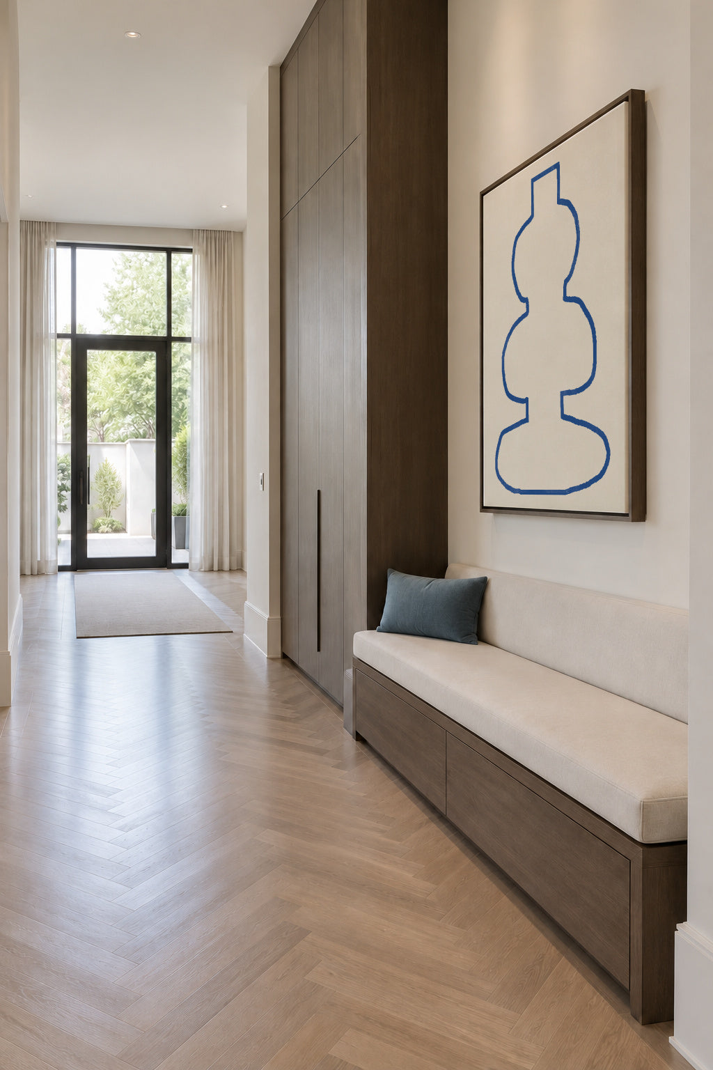 Vase No13 - Framed canvas in an interior