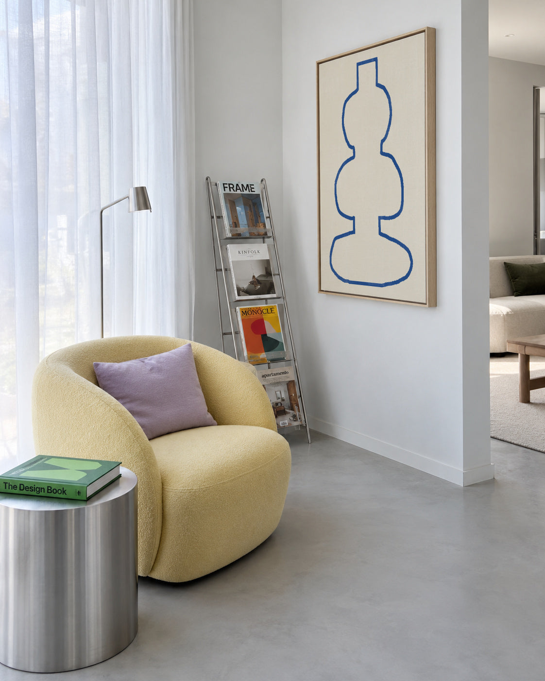 Vase No13 - Framed canvas in an interior