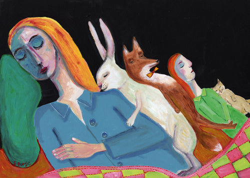 Five in the Bed - Unframed art print