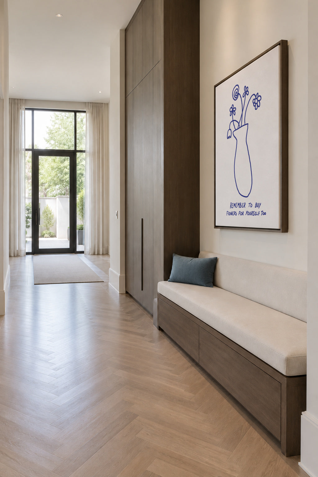 Buy Flowers for Yourself - Framed canvas in an interior