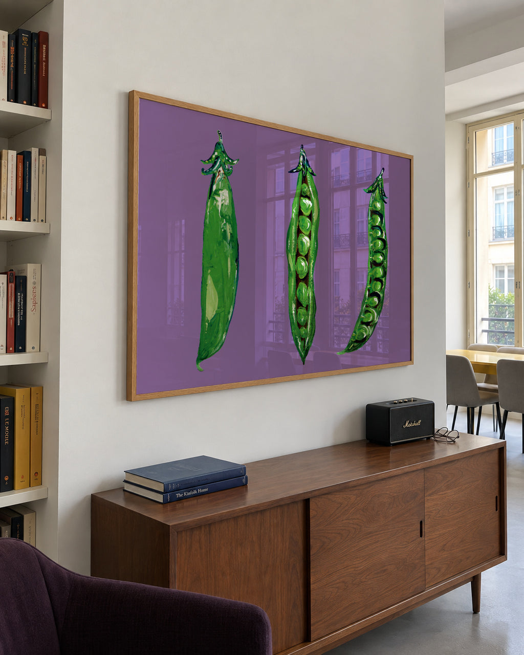 Peas In a Pod - Framed poster in an interior