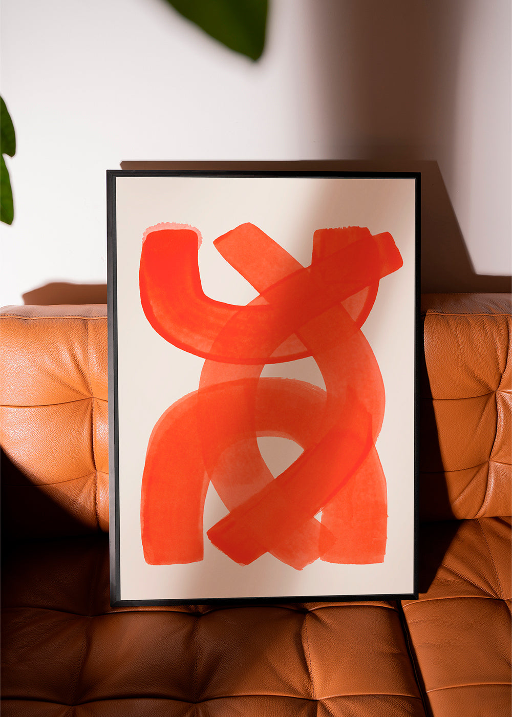Stampa Su Tela Panther Print 'Fette D'arancia', 18x12 Cm, Con Cornice In Legno Di Pino, Pronta Da Appendere