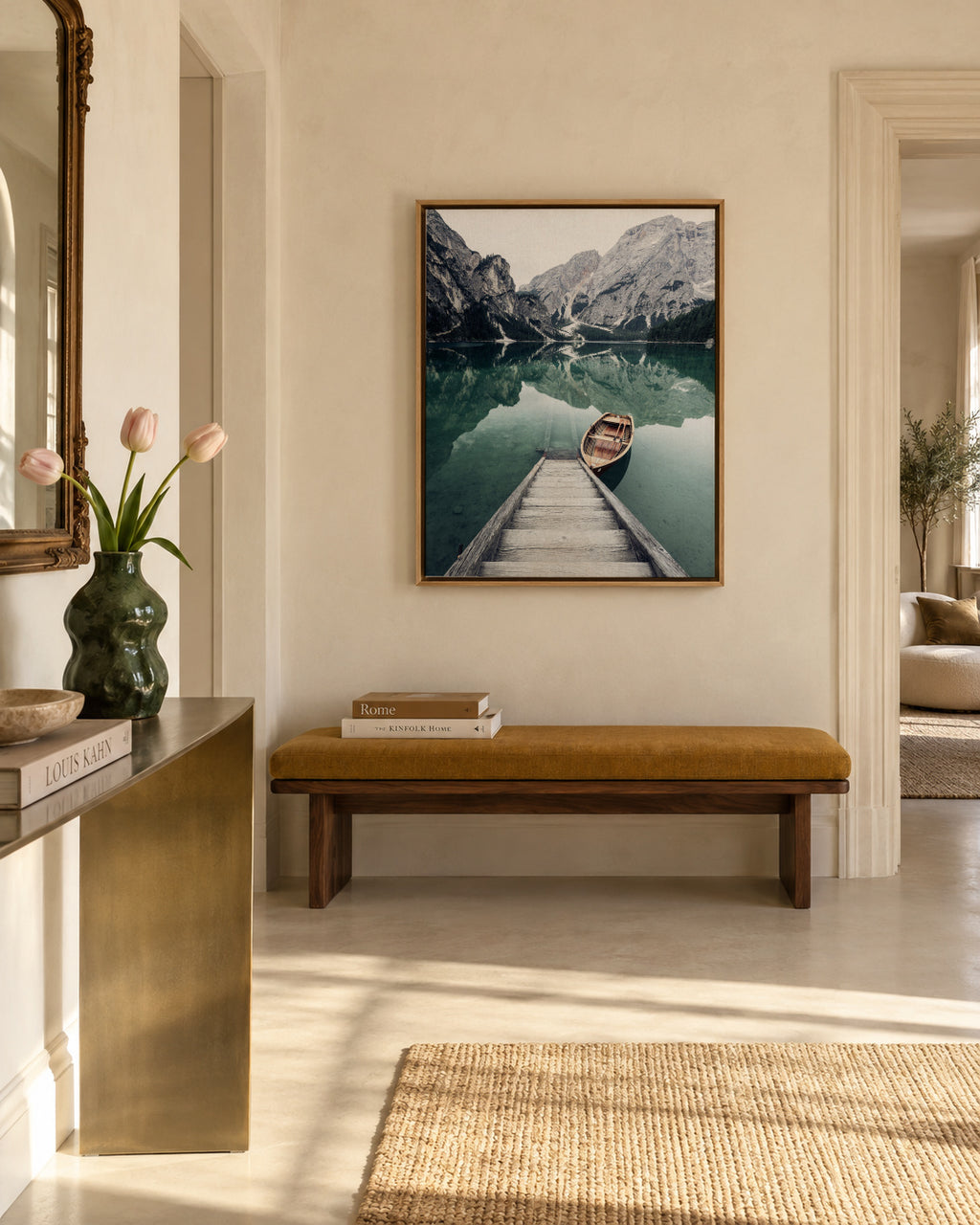 Calm waters - Ralf Richtsteiger - Framed canvas in an interior