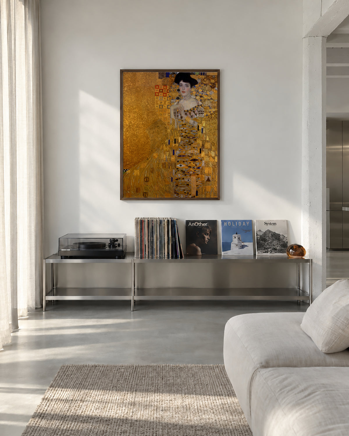 ADELE BLOCH BAUER I - Gustav Klimt - Framed poster in an interior