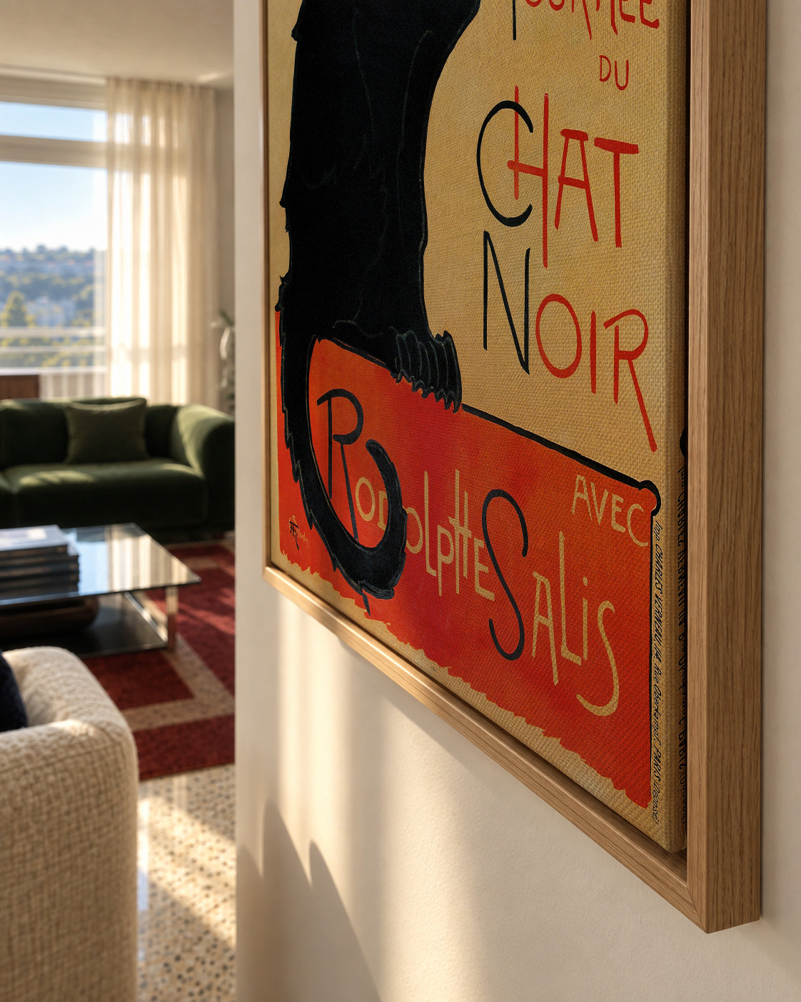 Le Chat Noir - Théophile Alexandre Steinlen - Framed canvas detail
