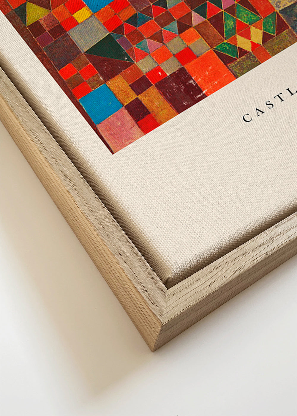Quadro Astratto PAUL KLEE Castello e Sole Stampa Mdf Tela Swarovski Arredo Casa
