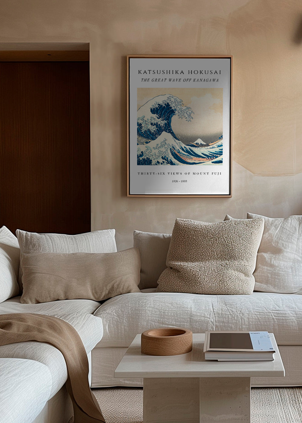 The Great Wave of Kanagawa Exhibition White - Katsushika Hokusai