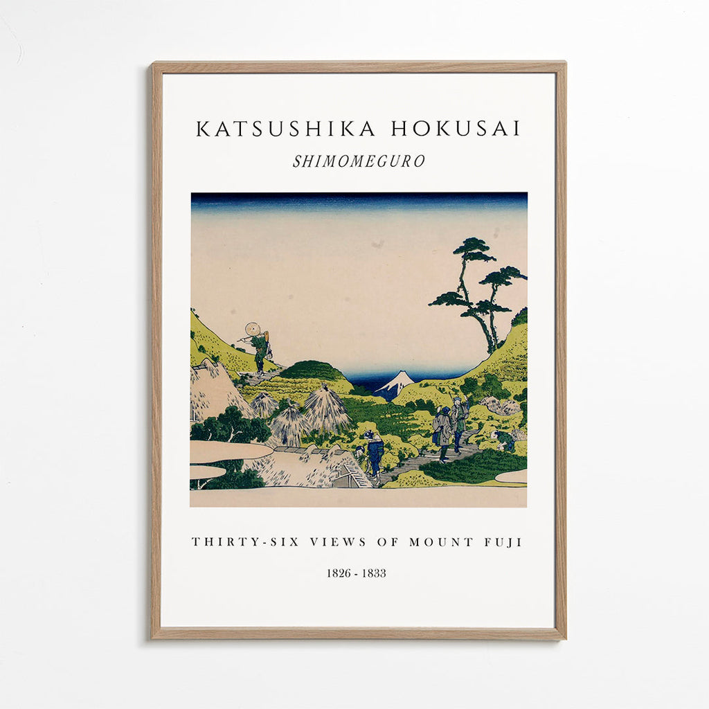 Shimomeguro Exhibition White - Katsushika Hokusai