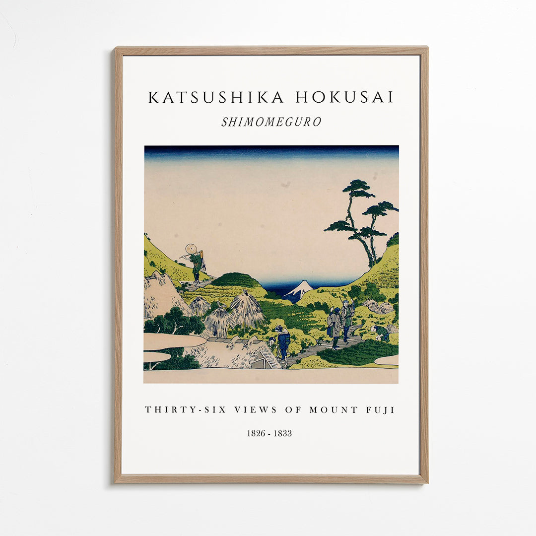 Shimomeguro Exhibition White - Katsushika Hokusai