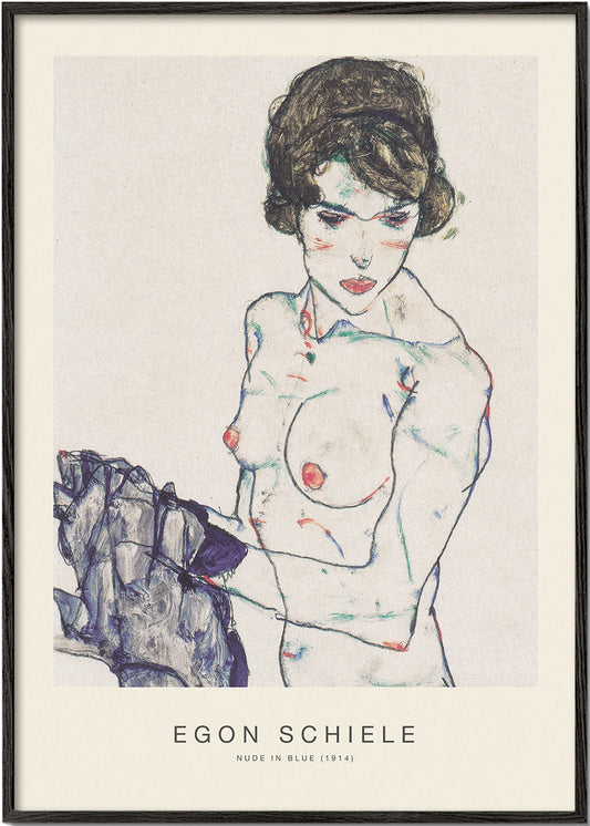 Nude in Blue (1914) - Egon Schiele