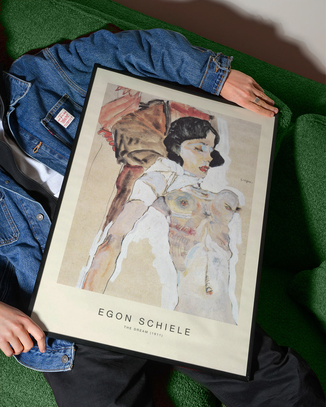 The Dream (Special Edition) - Egon Schiele - Framed poster detail