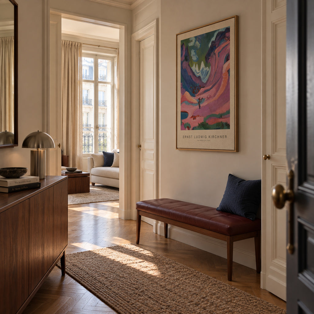 The Amselfluh (Special Edition) - Ernst Ludwig Kirchner - Framed canvas in an interior