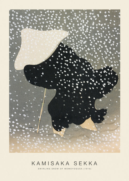 Swirling Snow of Momoyogusa (Special Edition) - Kamisaka Sekka - Unframed art print