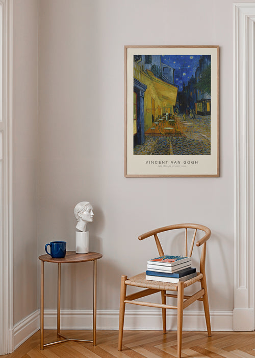 Cafe? Terrace at Night (Special Edition) - Vincent van Gogh - Framed poster in an interior