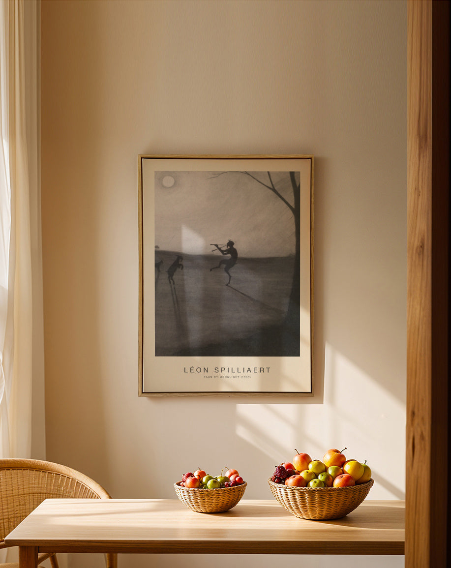 Faun by Moonlight (Special Edition) - Léon Spilliaert - Framed canvas in an interior