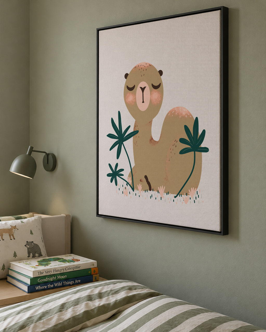 Animignons - the Camel - Framed canvas in an interior
